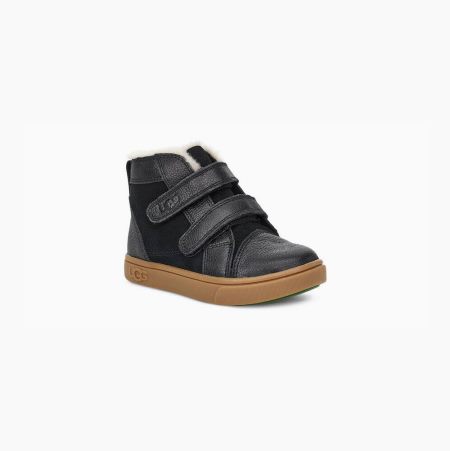 UGG Rennon II Black Sneakers for Toddlers (TCMI64951)